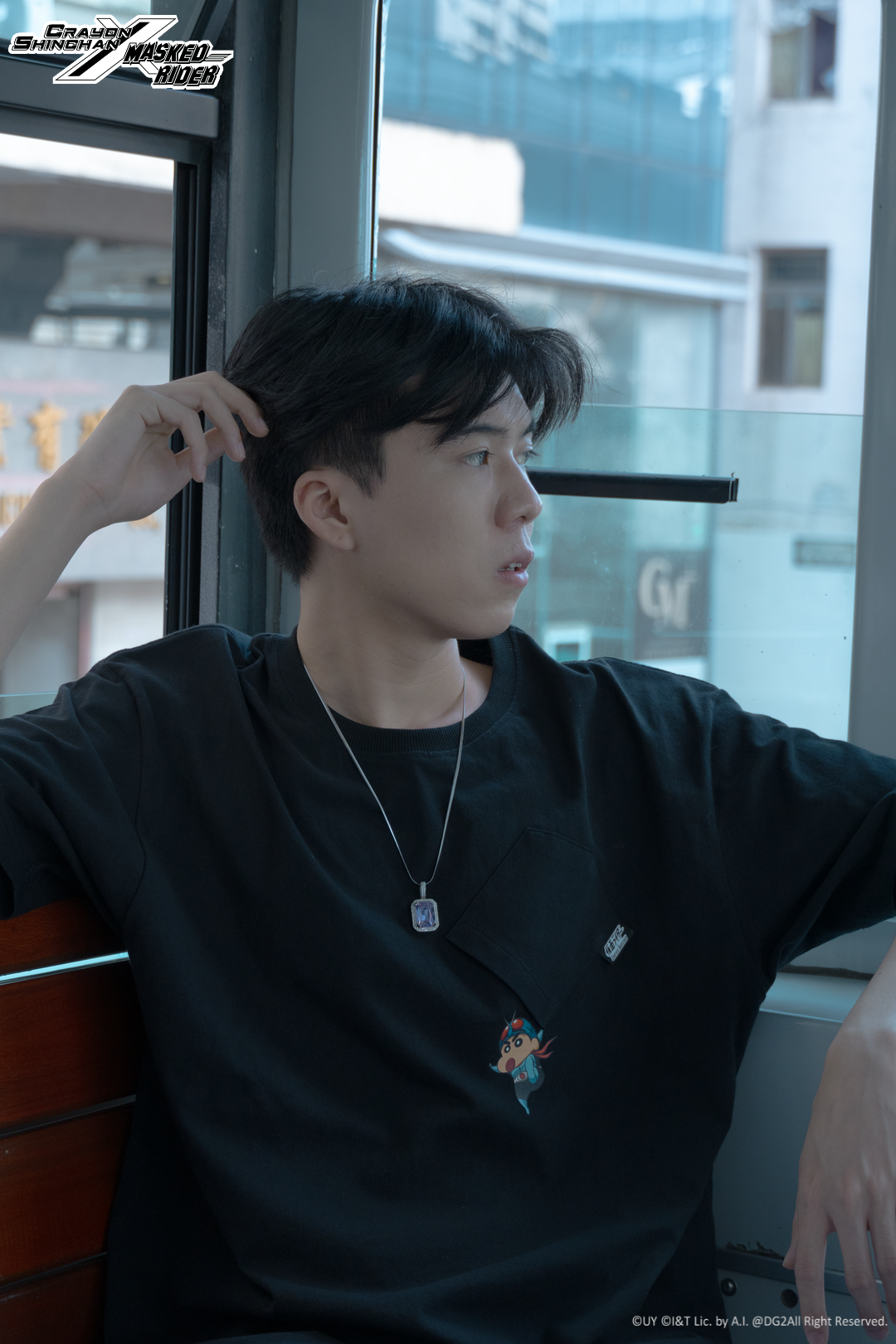 Crayon Shinchan x Masked Rider – MASKED RIDER 1 Tee - Black - DGSQUARED