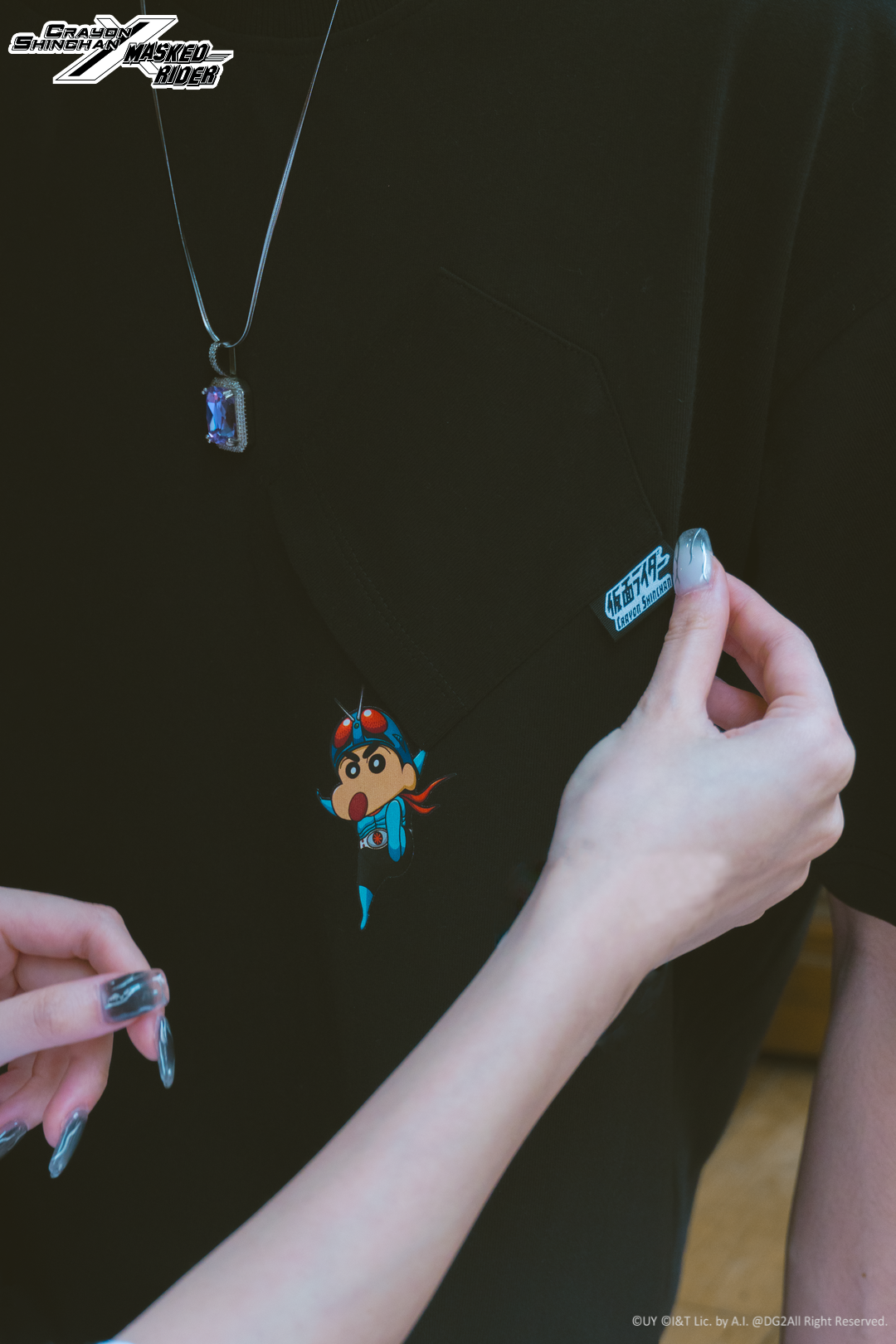 Crayon Shinchan x Masked Rider – MASKED RIDER 1 Tee - Black - DGSQUARED