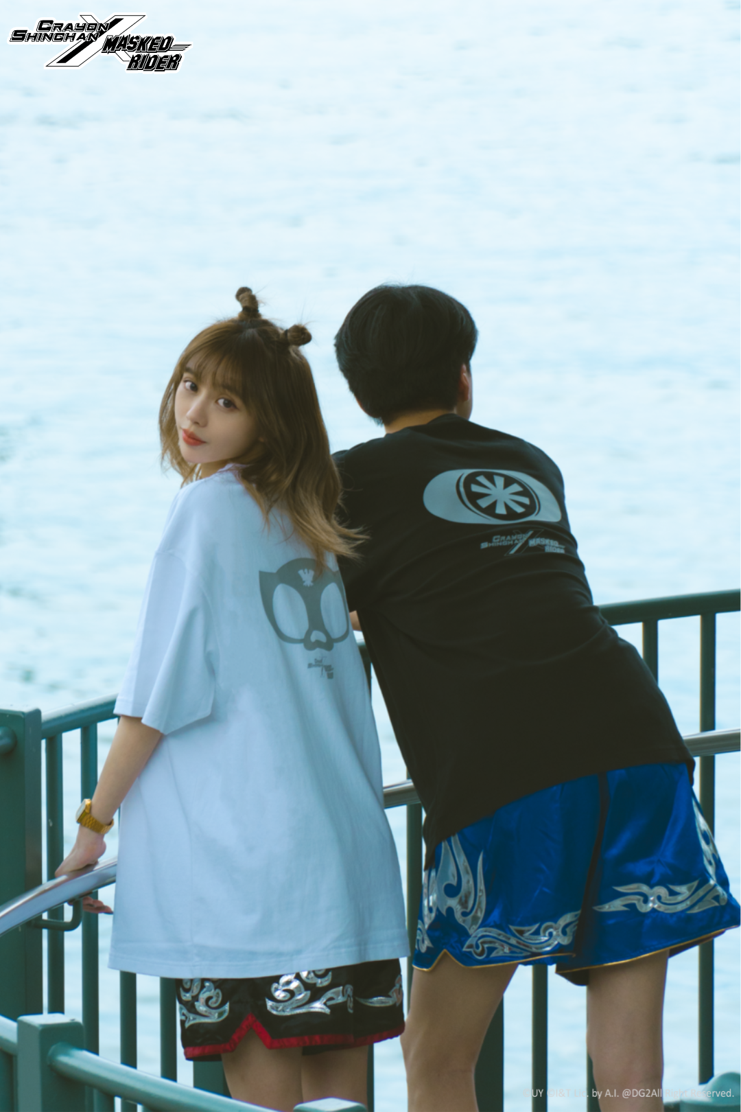 Crayon Shinchan x Masked Rider – Waniyama-san x Shocker Combatman Tee - White - DGSQUARED