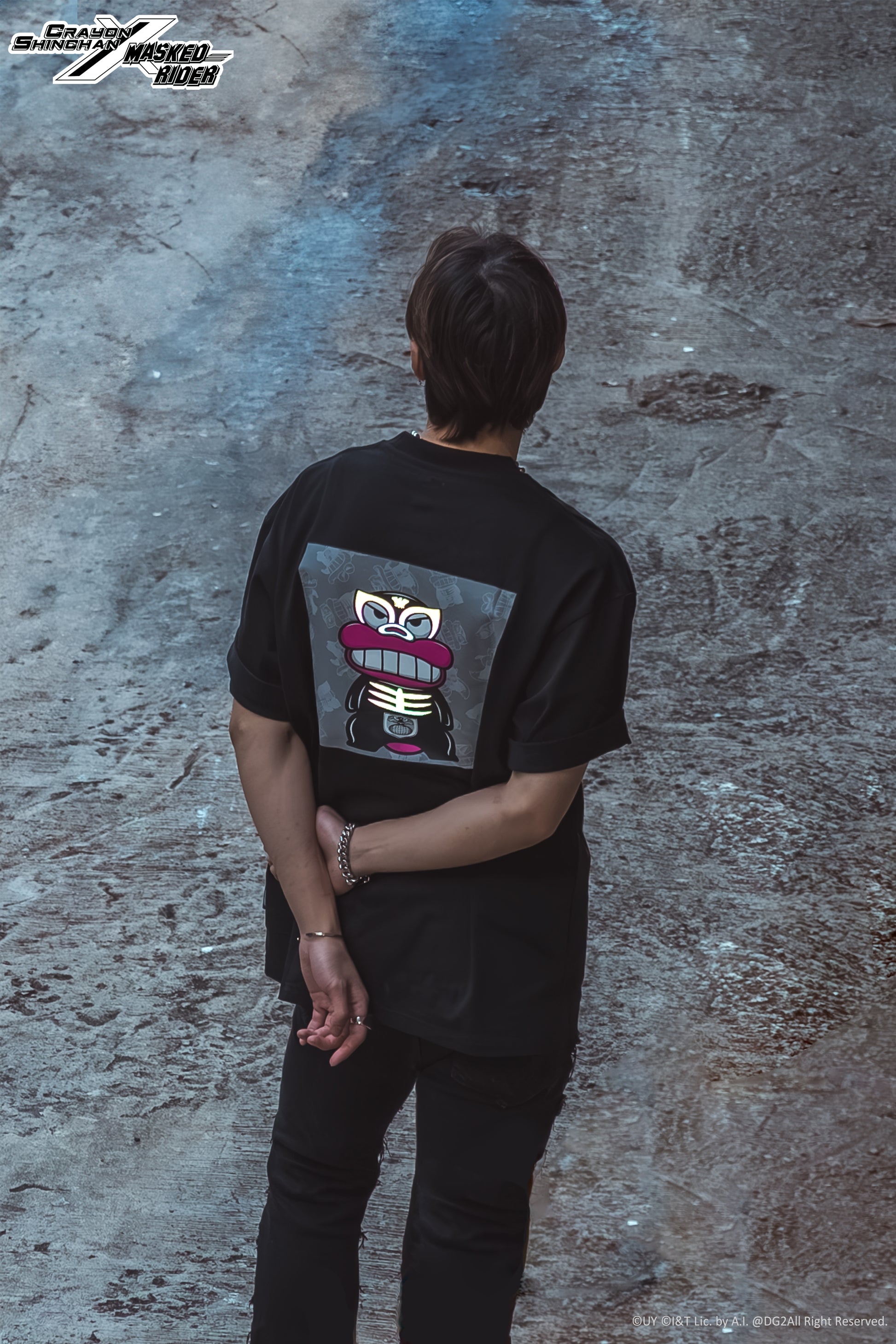 Crayon Shinchan x Masked Rider – Waniyama-san x Shocker Combatman Tee - Limited Version - DGSQUARED