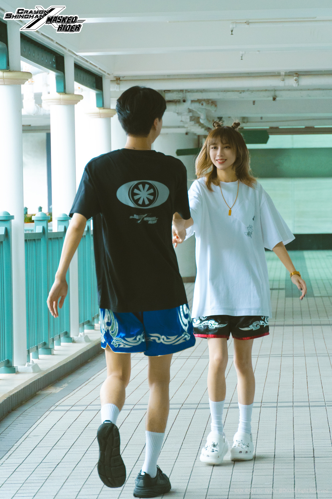 Crayon Shinchan x Masked Rider – Waniyama-san x Shocker Combatman Tee - White - DGSQUARED