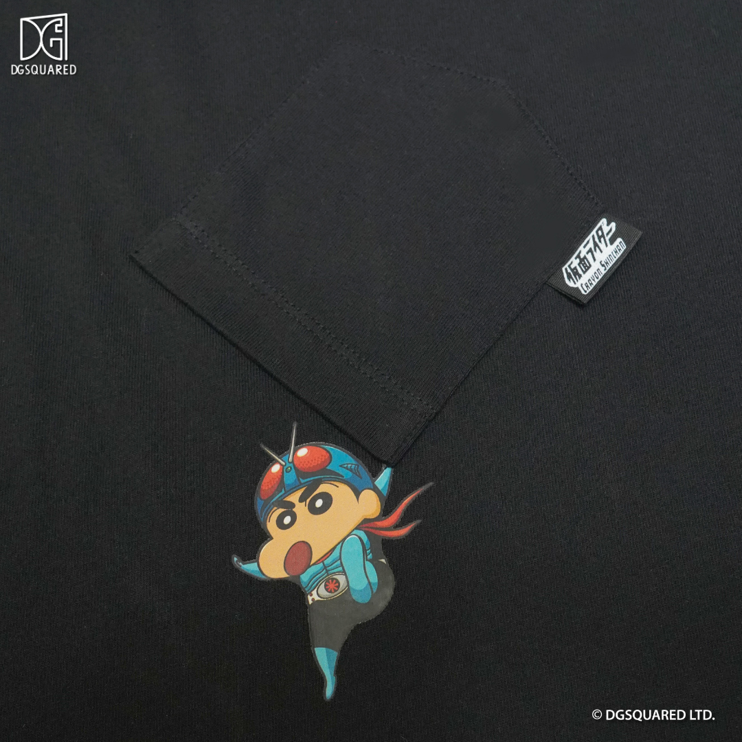 Crayon Shinchan x Masked Rider – MASKED RIDER 1 Tee - Black - DGSQUARED
