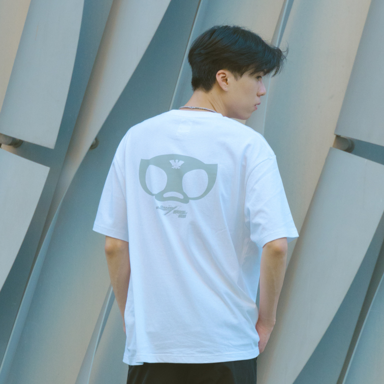 Crayon Shinchan x Masked Rider – Waniyama-san x Shocker Combatman Tee - White - DGSQUARED