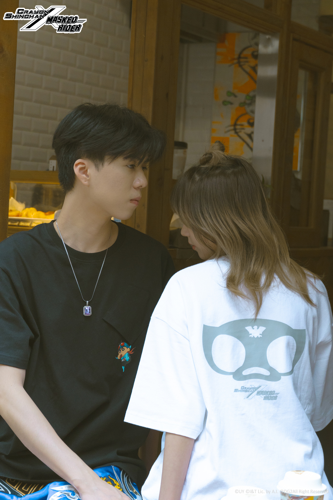 Crayon Shinchan x Masked Rider – Waniyama-san x Shocker Combatman Tee - White - DGSQUARED