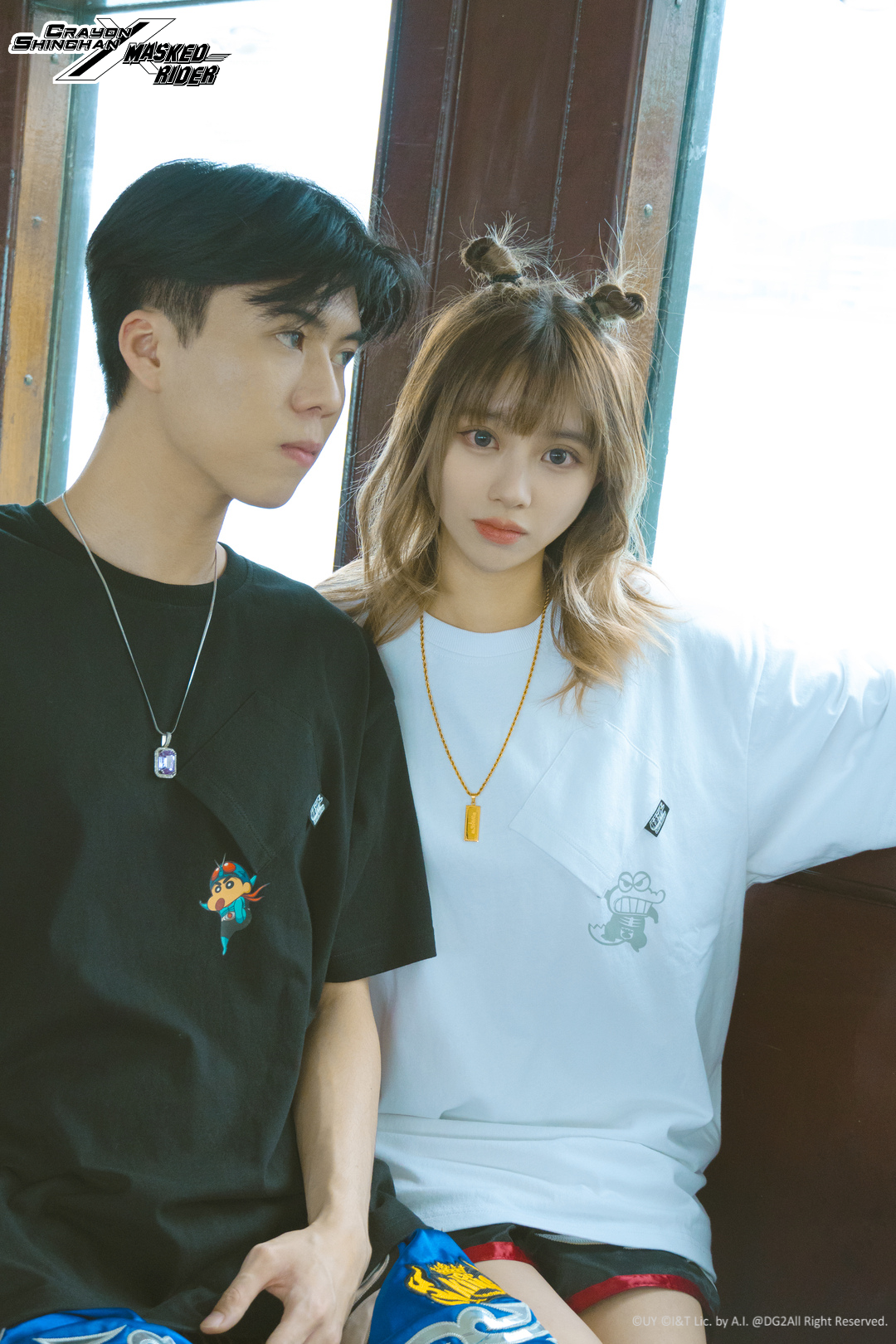 Crayon Shinchan x Masked Rider – Waniyama-san x Shocker Combatman Tee - White - DGSQUARED