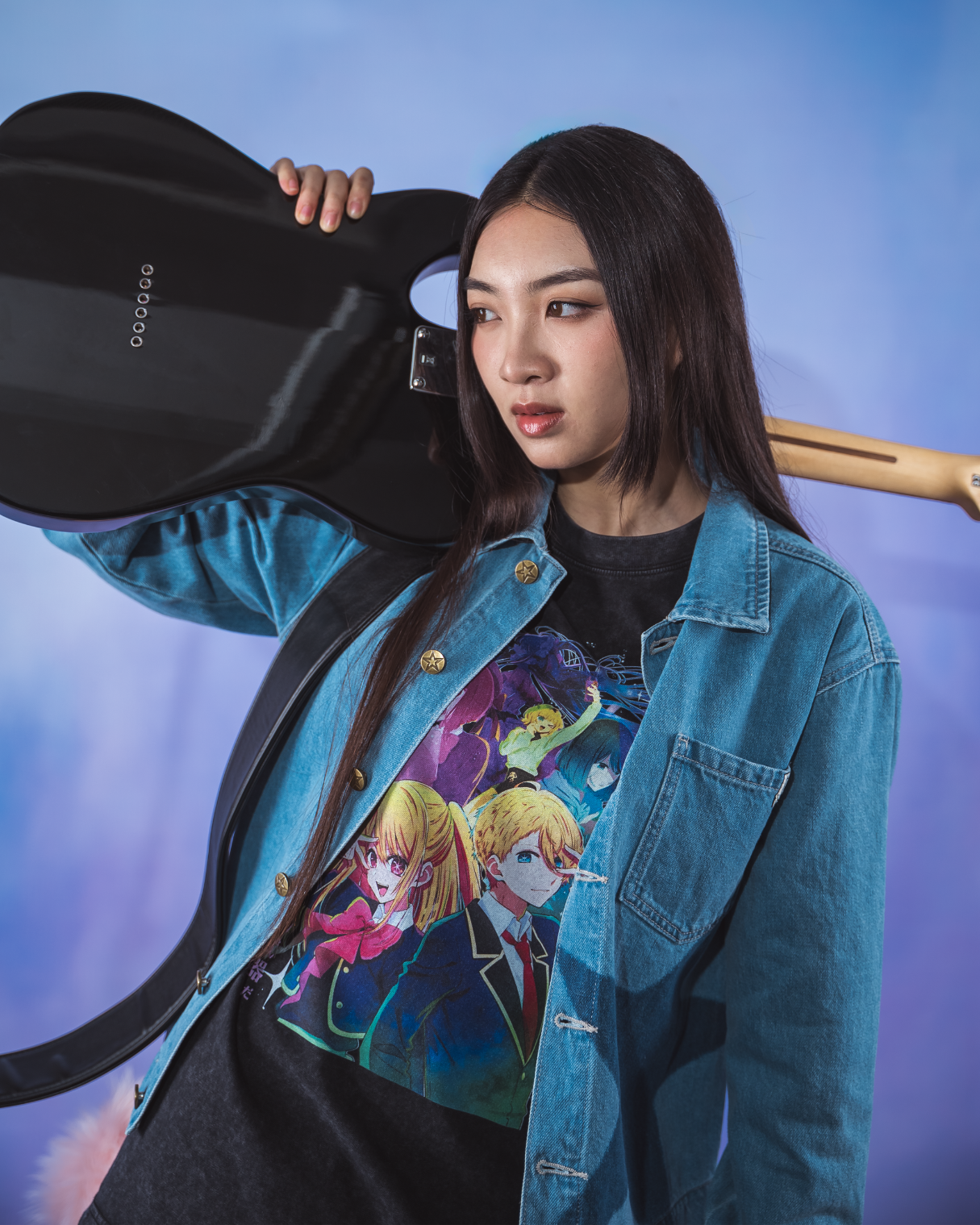 【OSHI NO KO】 - Denim shirt (Ai)