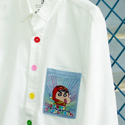 Crayon Shinchan x Super Sentai - DGSARTOR Shirt White