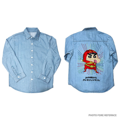 Crayon Shinchan x Super Sentai - DGSARTOR Shirt Blue